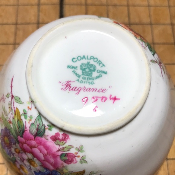 Coalport “Fragrance” Sugar Bowl EVC 9504 Bone China Made in England 3.5”Dx2.25”H - Picture 7 of 9